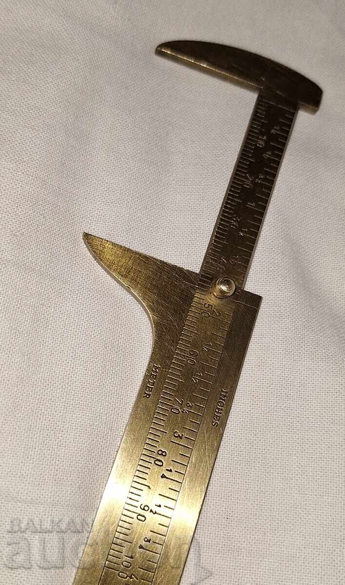 Auction Old small bronze caliper tool Auction Old small bronze caliper tool