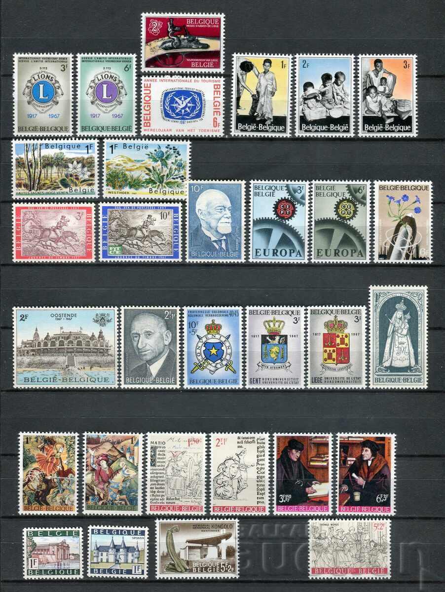 Βέλγιο 1967. MnH + 1 μπλοκ MH - σειρές και μεμονωμένα γραμματόσημα με τιμή 11.20 BGN | € 5.73