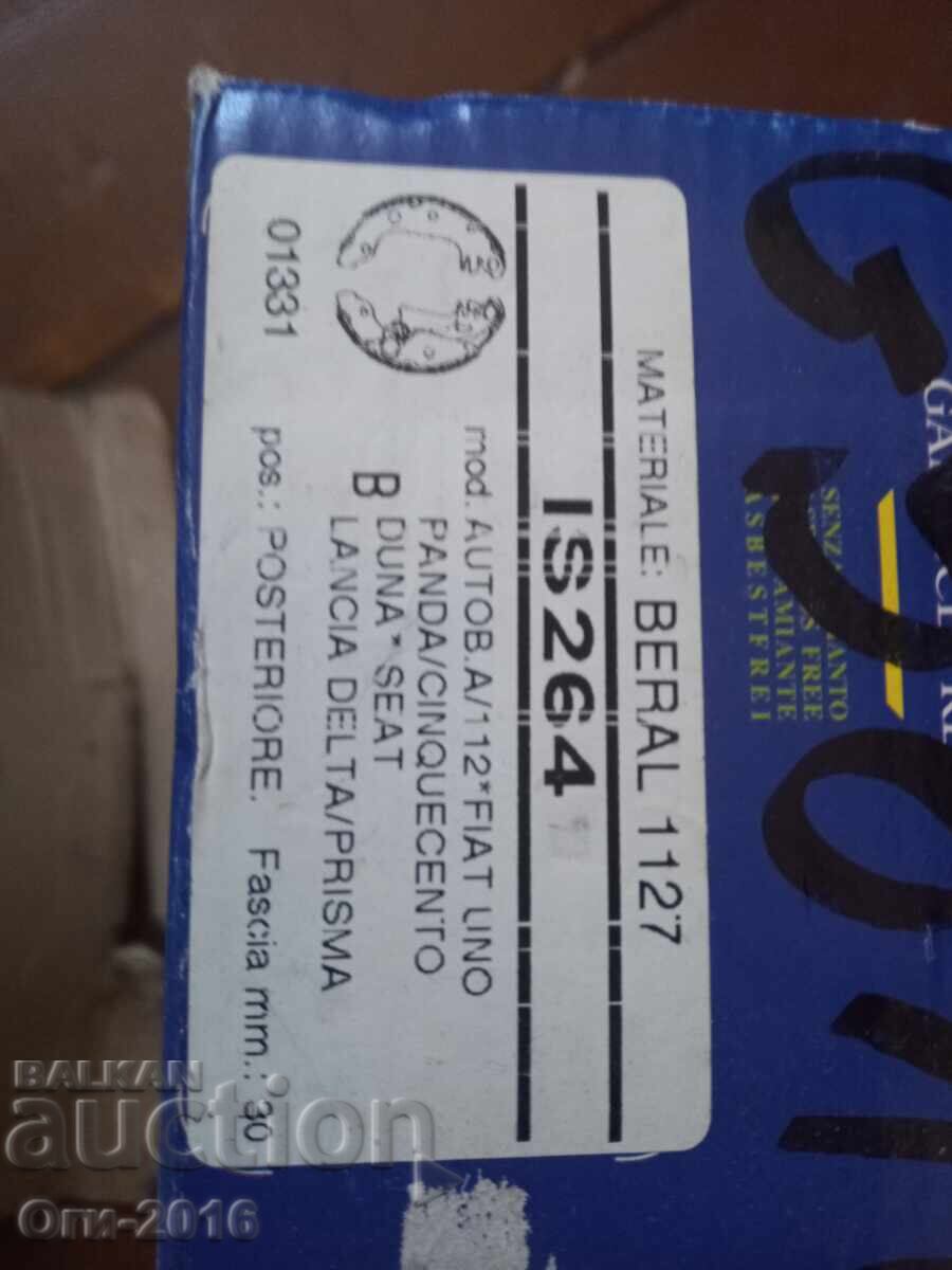 Delivery of Rear brake pads for Fiat Uno, Panda, Cinquecento, Duna, Seat