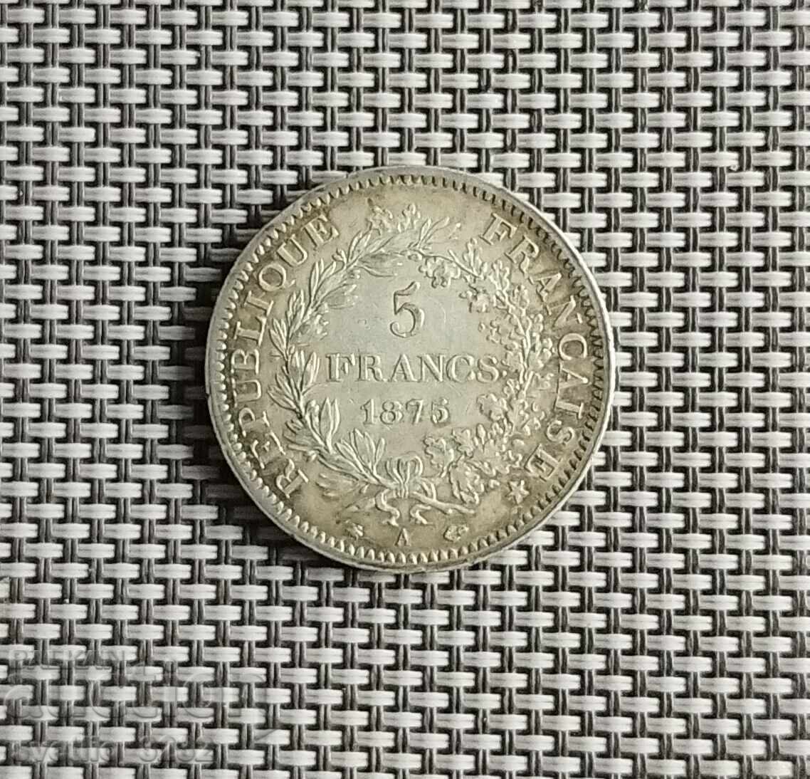 5 Francs 1875 Hercules