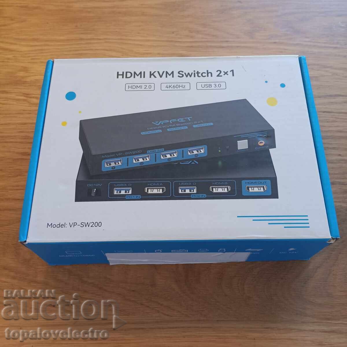 НОВ! HDMI KVM превключвател за 2 компютъра към 1 монитор - 7