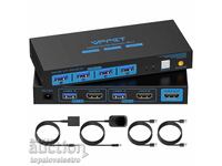 NOU! Comutator KVM HDMI pentru 2 computere la 1 monitor