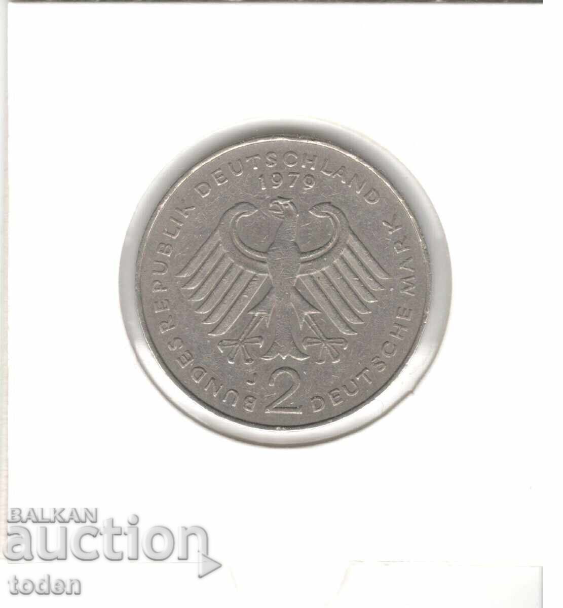 Delivery of Germany - 2 Deutsche Mark - 1979 J - KM#127 - Theodor Heuss