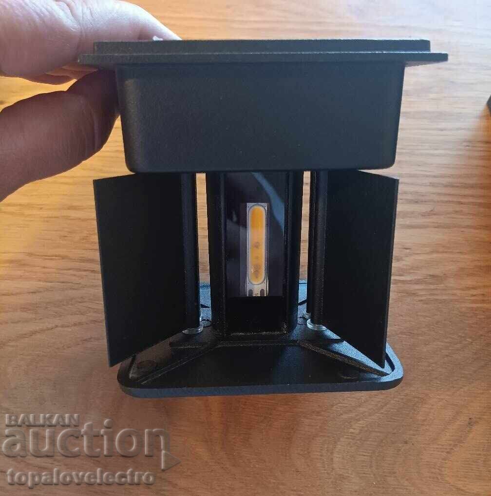 Αδιάβροχο LED φωτιστικό, απλίκα, 12W IP65, 3000K, μαύρο - 5