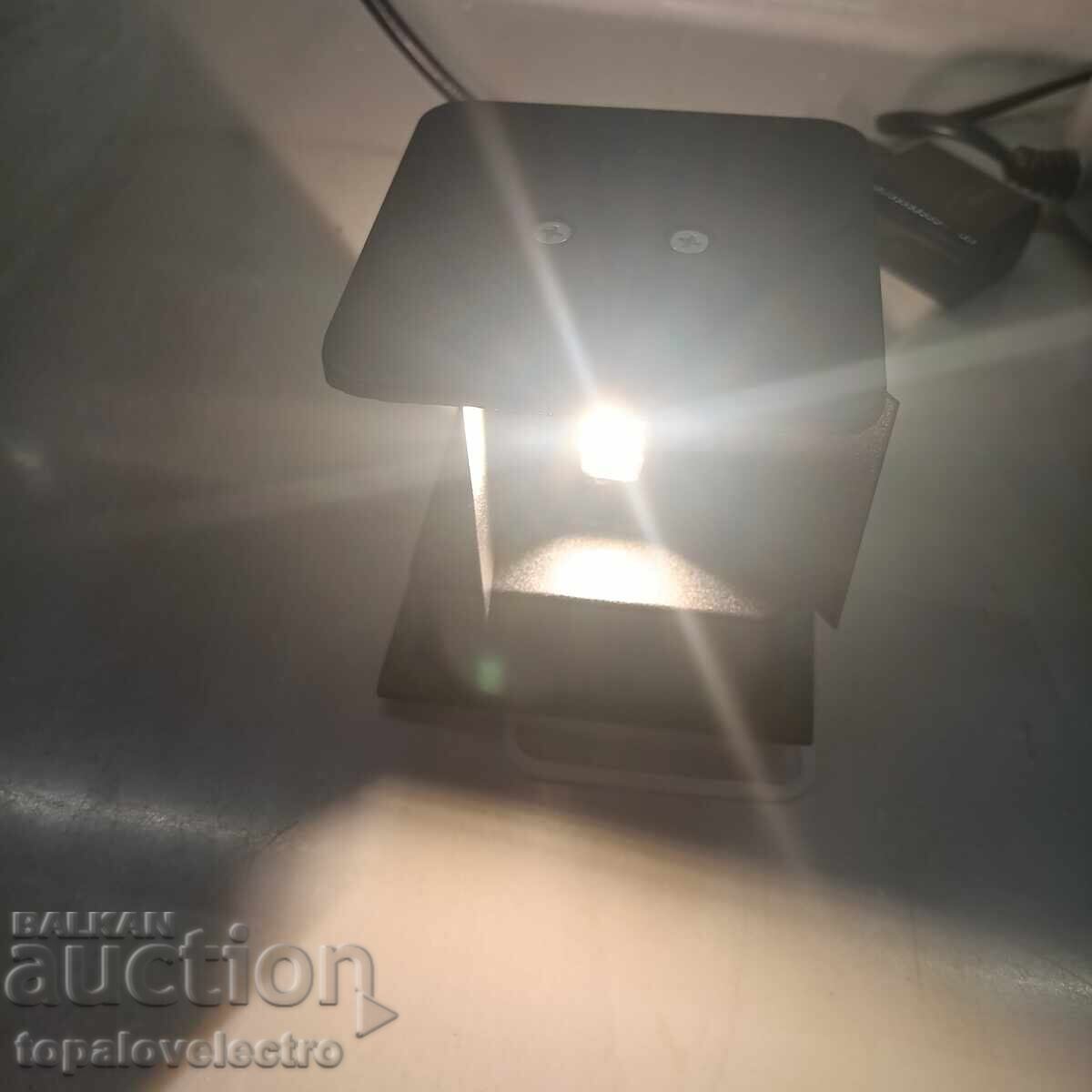 Αδιάβροχο LED φωτιστικό, απλίκα, 12W IP65, 3000K, μαύρο - 6