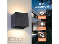 Lampă LED rezistentă la apă, aplică, 12W IP65, 3000K, neagră