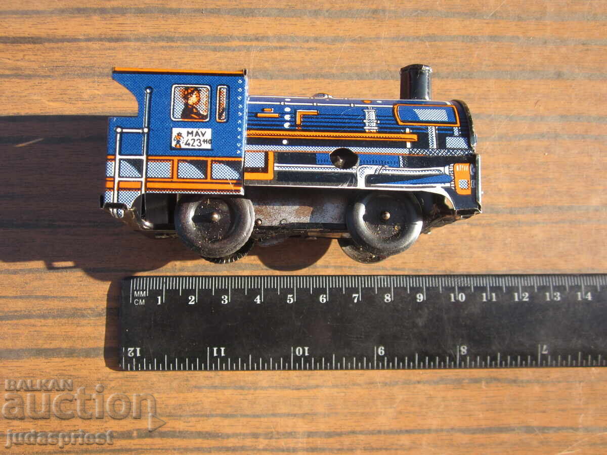 Παλιό μηχανικό μεταλλικό παιχνίδι από λαμαρίνα, ατμομηχανή από την εποχή του σοσιαλισμού - 7 Παλιό μηχανικό μεταλλικό παιχνίδι από λαμαρίνα, ατμομηχανή από την εποχή του σοσιαλισμού - 7