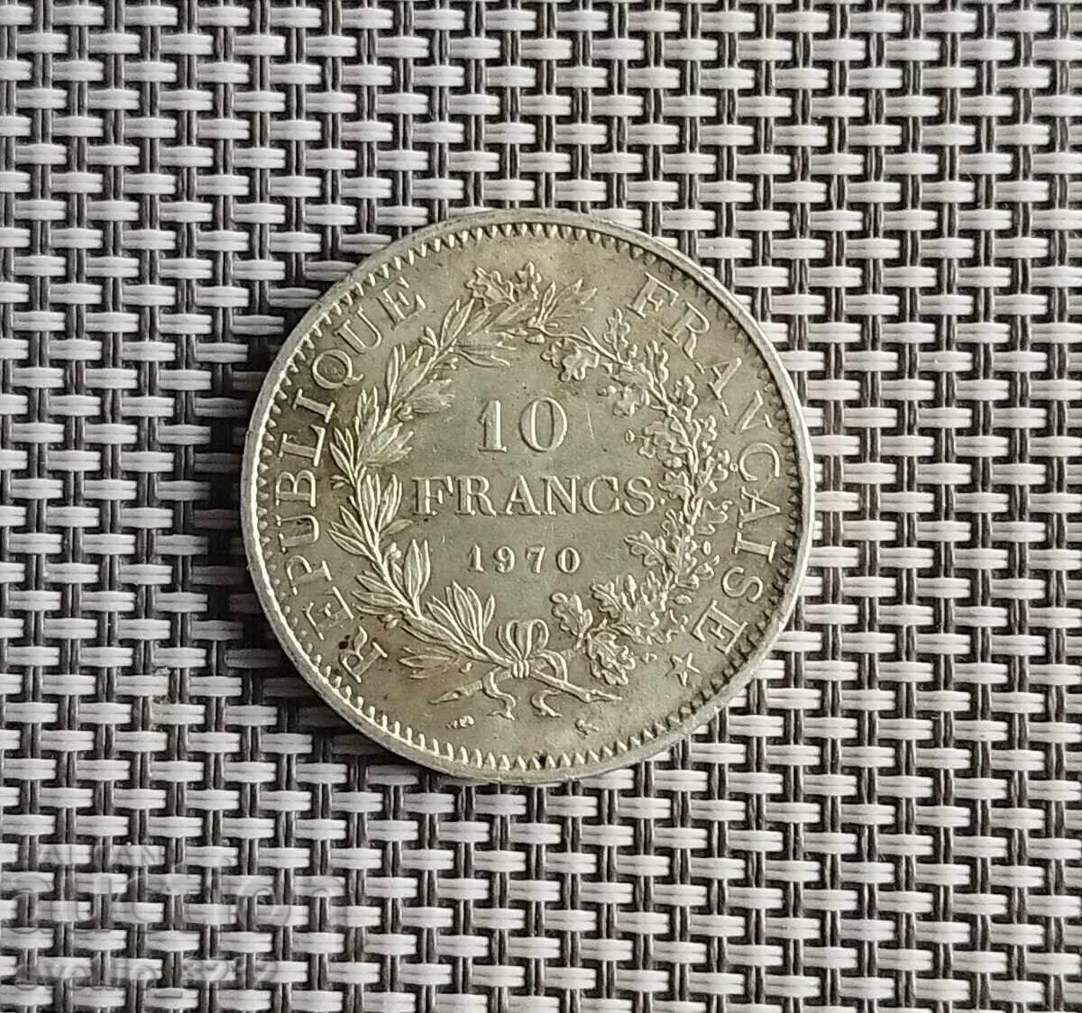 10 франка 1970 Херкулес 10 франка 1970 Херкулес