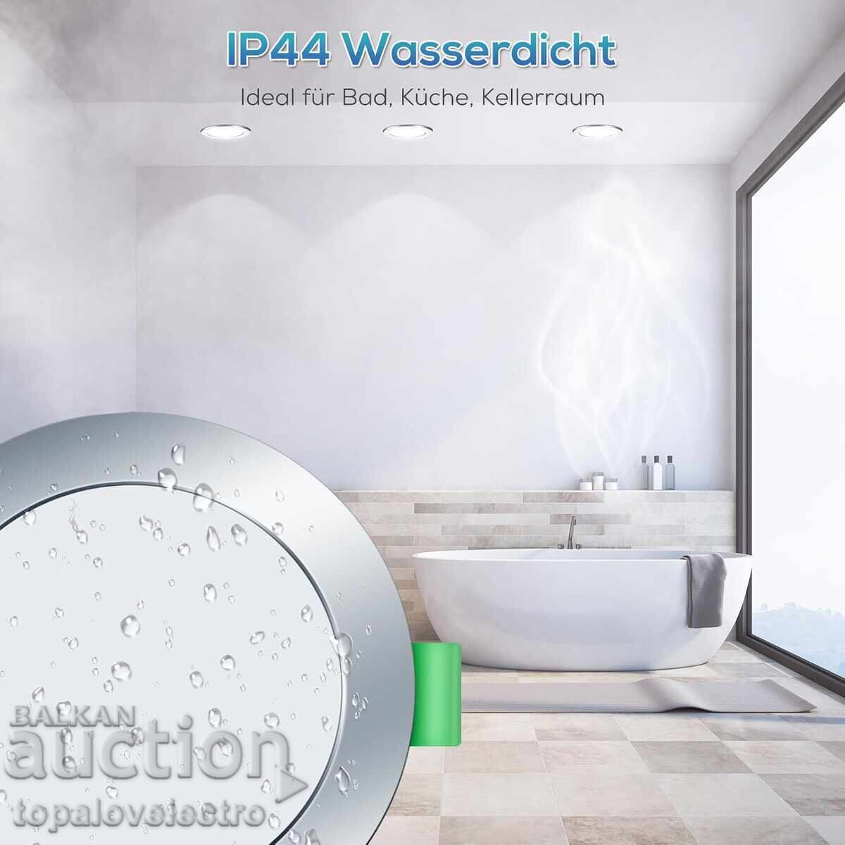 NEW! LED recessed spotlights 7W, dimmable, 3 colors, 6 pcs/ with price 24.00 BGN | € 12.27