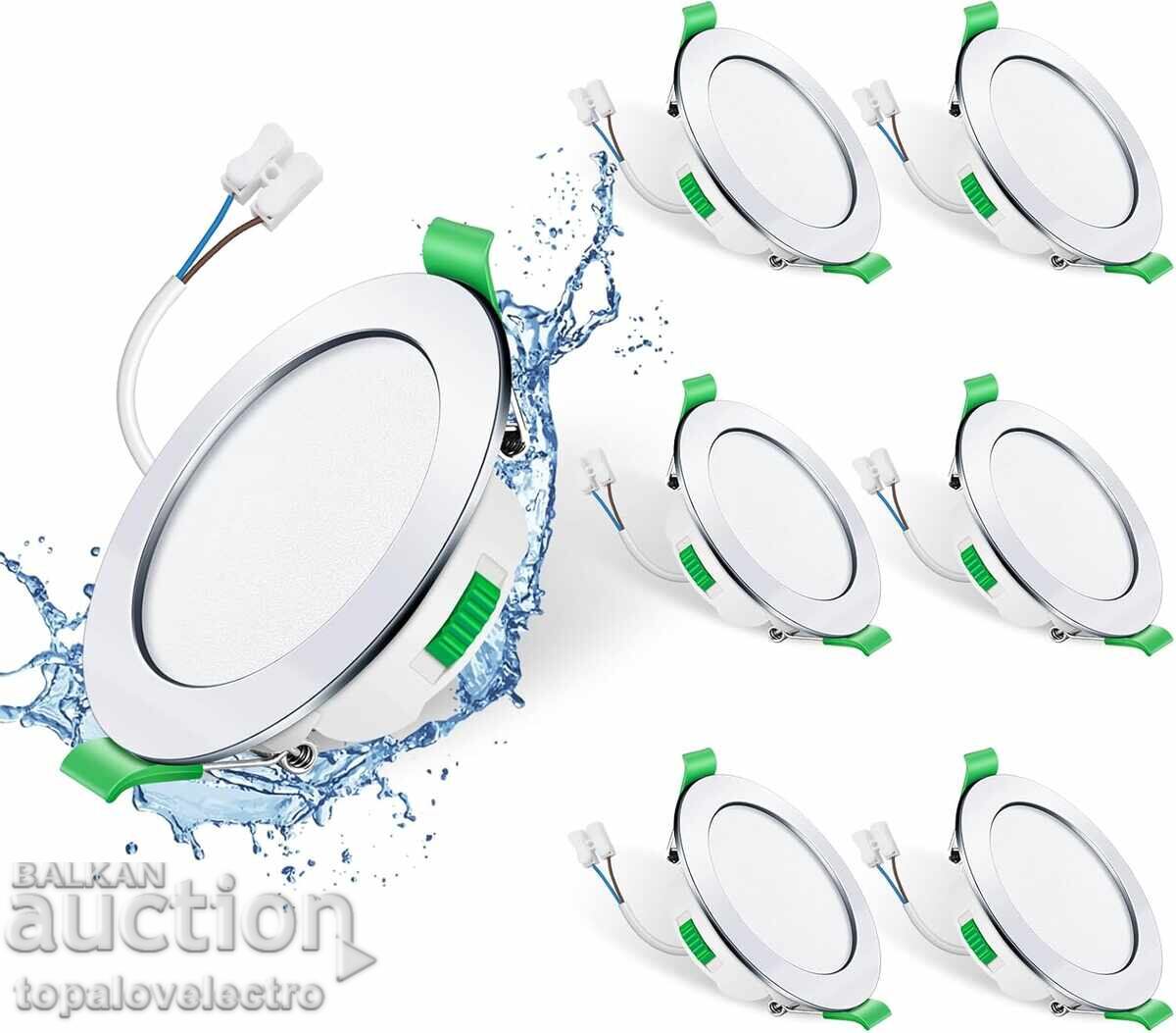 NEW! LED recessed spotlights 7W, dimmable, 3 colors, 6 pcs/