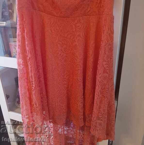 NEW! Stylish, formal dress with bare shoulders, A-line cut, 3XL, ko - 5