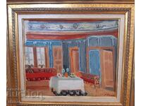 Tablou vechi "Cameră renascentistă" D.Dechev