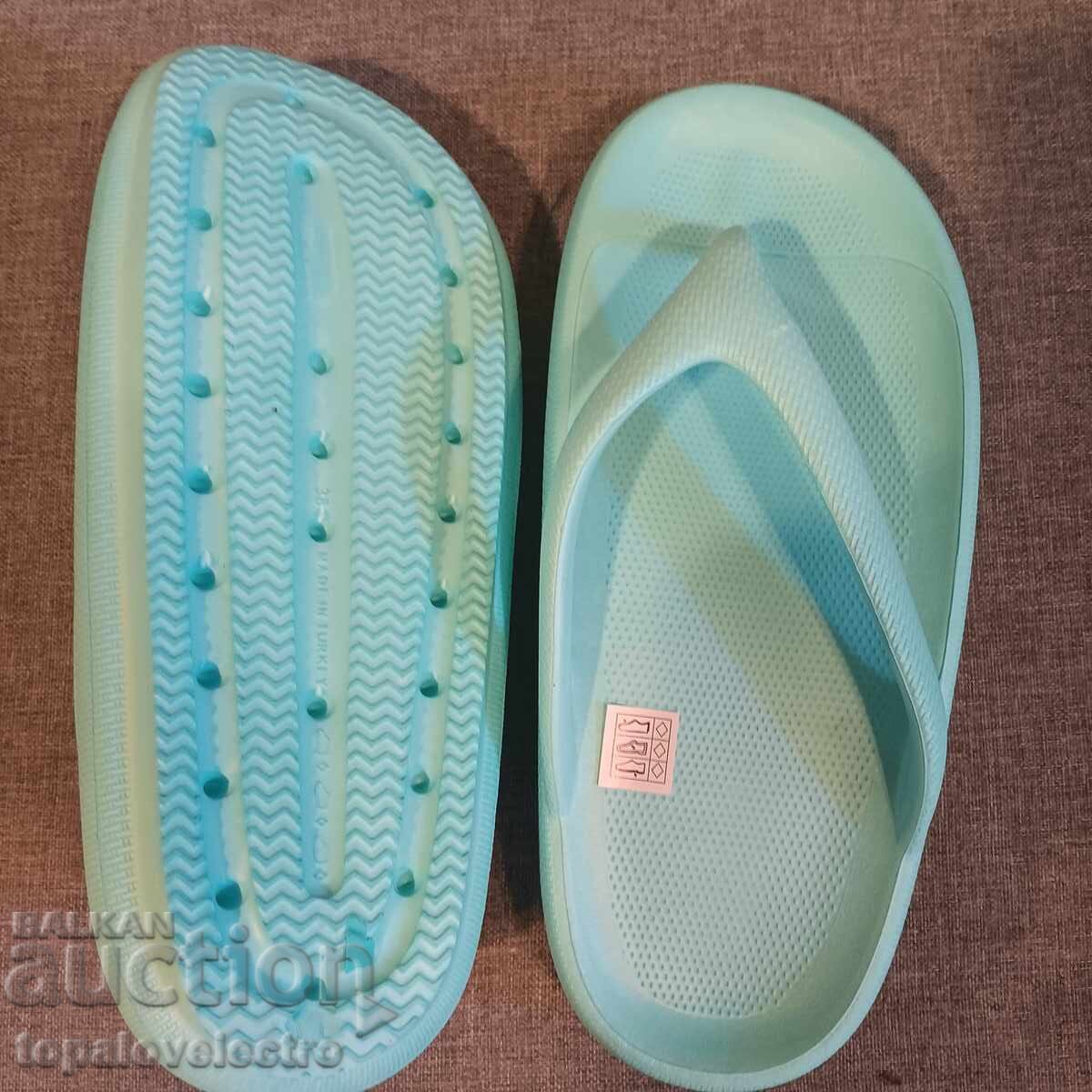 Delivery of NEW! Women's flip-flops, Relax Vital Clouds slippers, blue color
