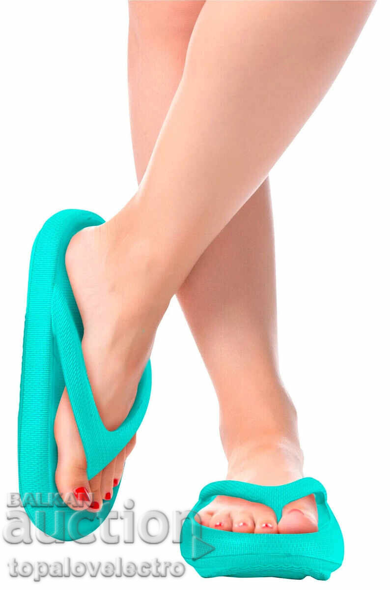 NEW! Women's flip-flops, Relax Vital Clouds slippers, blue color