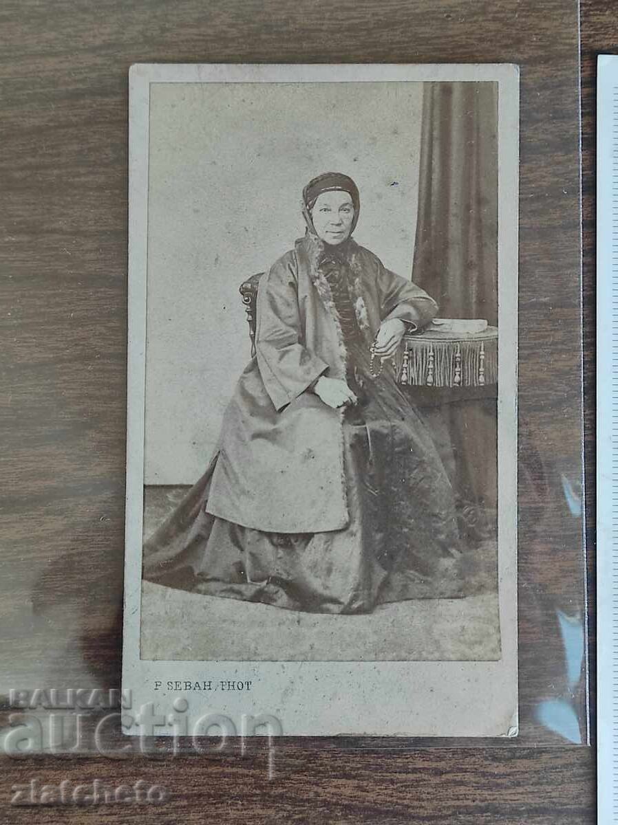 Παλιά φωτογραφία σε χαρτόνι - ατελιέ P. Sebah