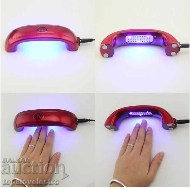 НОВА! Led UV лампа сушилня за нокти лак гел 9W НОВА! Led UV лампа сушилня за нокти лак гел 9W