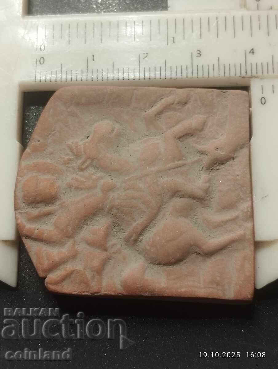 Δημοπρασία Αντίκα κεραμική πλάκα ΑΝΤΙΓΡΑΦΟ ΑΝΑΠΑΡΑΓΩΓΗ