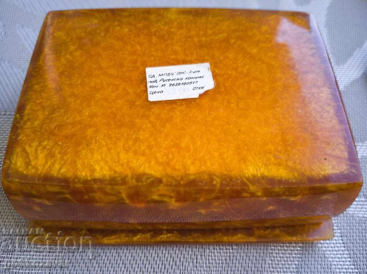 Bulgarian jewelry box artificial amber Catalin NRB - 6