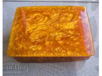 Cutie de bijuterii din chihlimbar artificial Catalin NRB