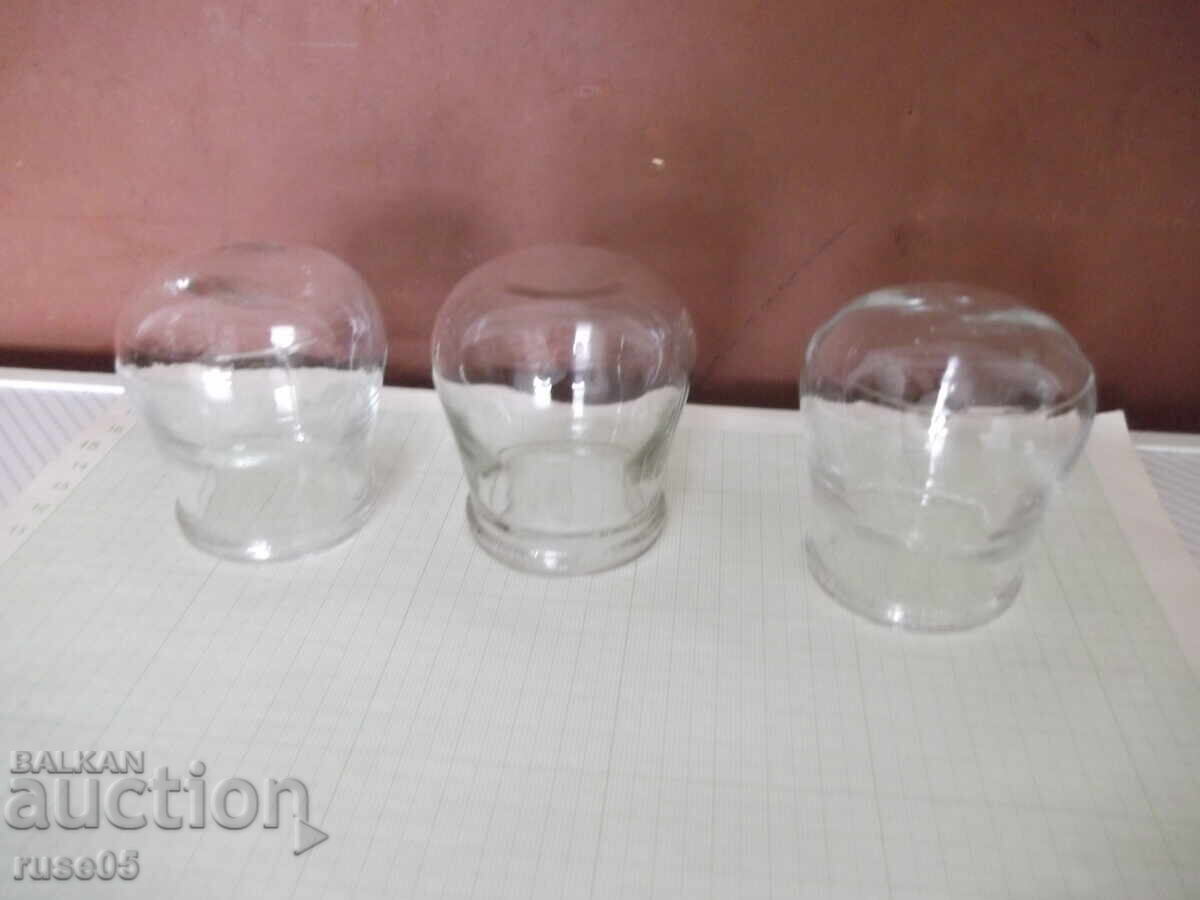 Лот от 3 бр. стъклени вендузи