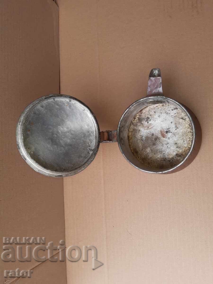 Cazan vechi de cupru pentru țuică fiartă, ibric, cană - 6