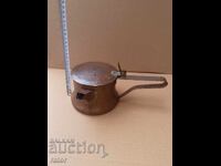 Old copper still for heated rakia, ladle, bucket