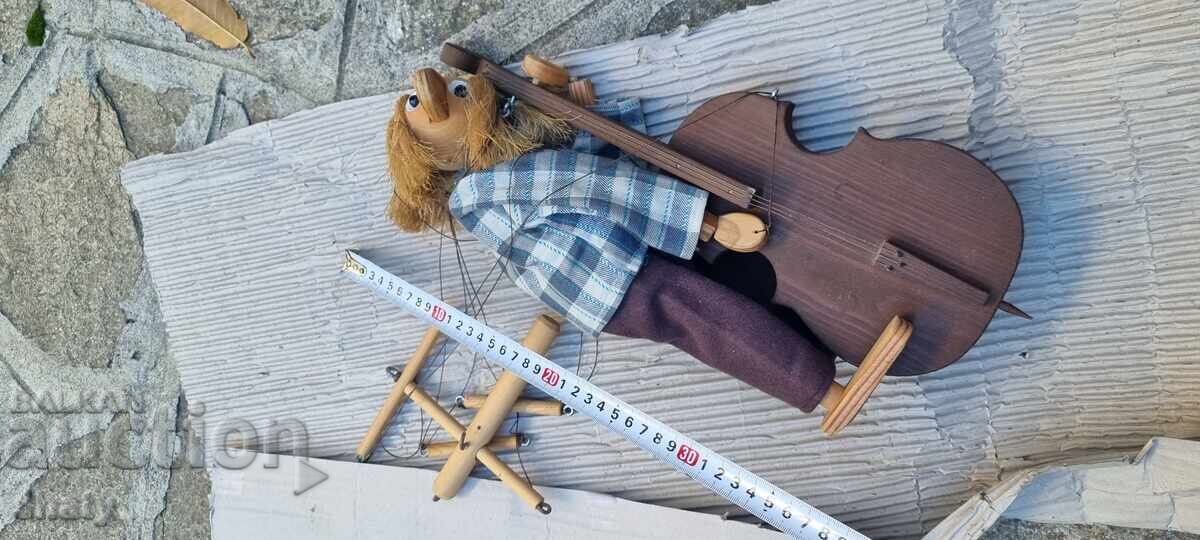 Marionette. Wooden Doll Marionette. Wooden Doll