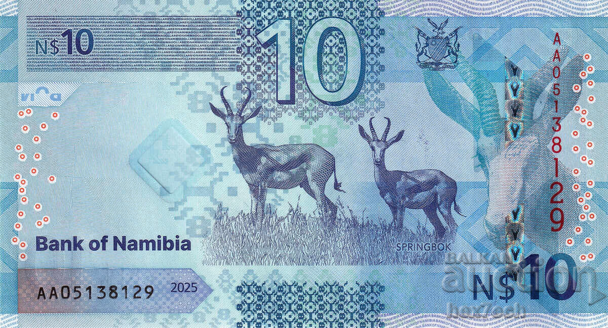 Δημοπρασία ❤️ ⭐ Ναμίμπια 2025 10 δολάρια UNC νέα ⭐ ❤️