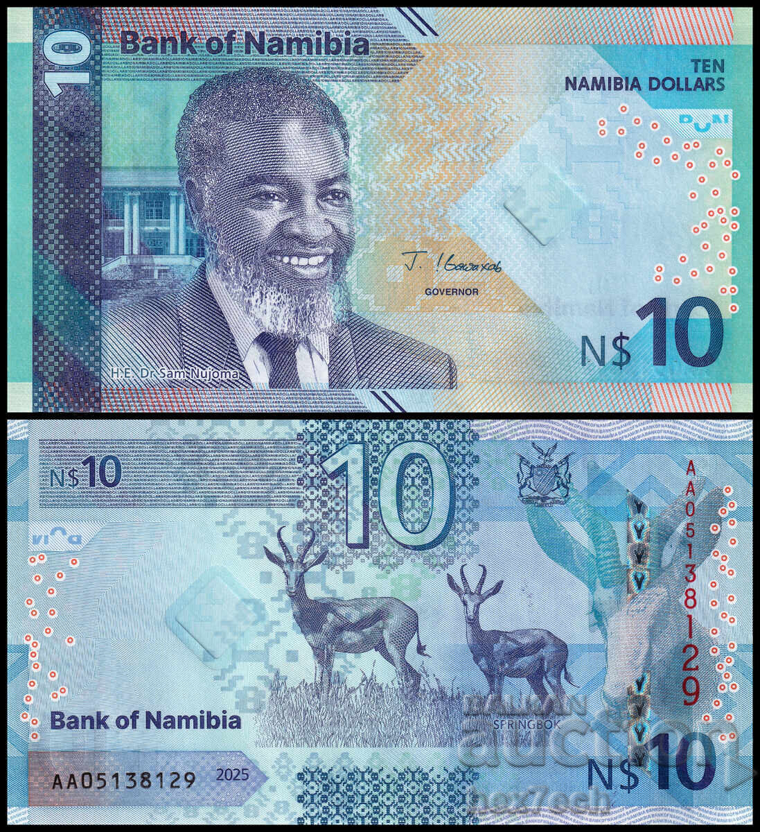 ❤️ ⭐ Ναμίμπια 2025 10 δολάρια UNC νέα ⭐ ❤️