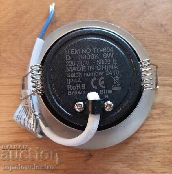 ΚΑΙΝΟΥΡΓΙΑ! LED φωτιστικά οροφής 6W, θερμό φως, 6 τμχ/σετ - 6