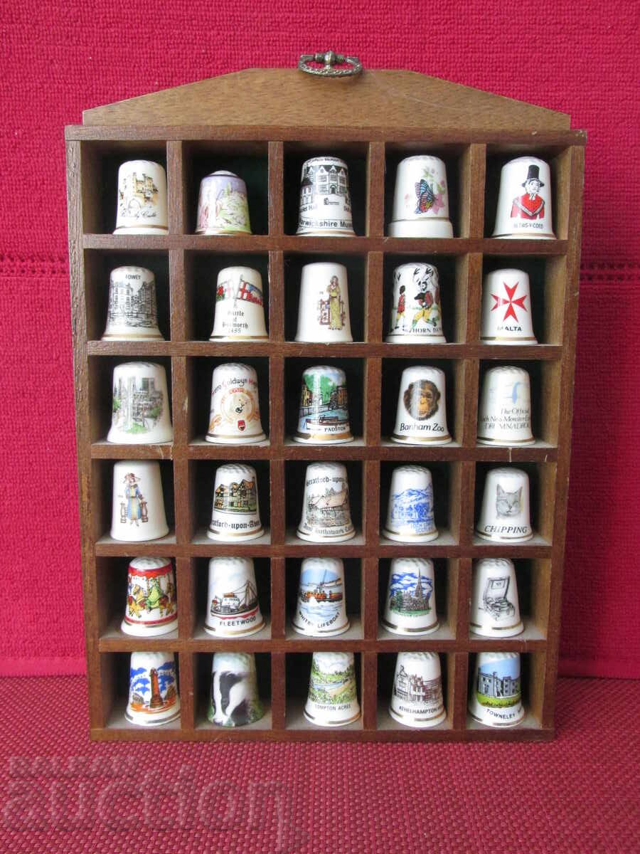 Thimbles collection with display