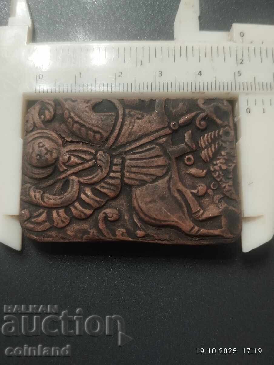 Δημοπρασία Αντίκα κεραμική πλάκα ΑΝΤΙΓΡΑΦΟ ΑΝΑΠΑΡΑΓΩΓΗ