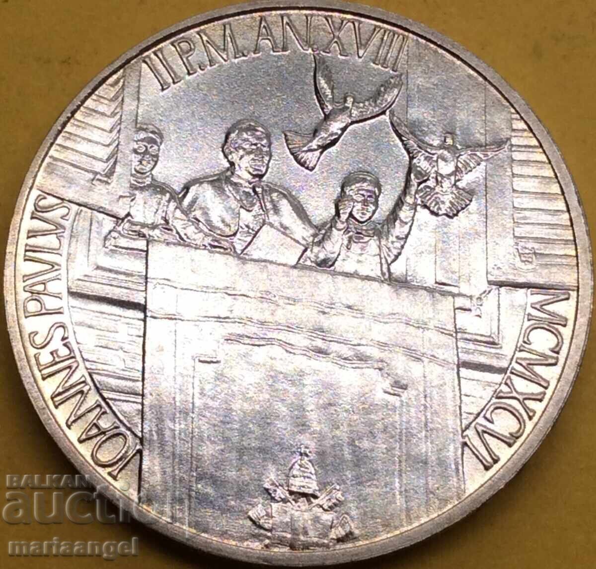 1000 lira 1996 Vatican John Paul II silver - 5