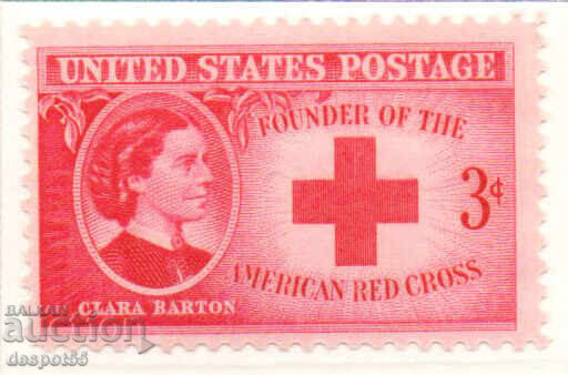 1948. САЩ. Американски Червен кръст - Клара Бартън.