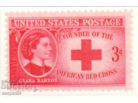 1948. САЩ. Американски Червен кръст - Клара Бартън.
