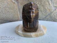 FIGURĂ METAL MARMURĂ MASIVĂ ANTICĂ EGIPT