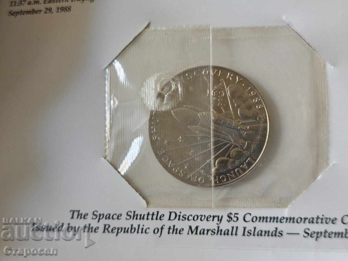 Auction  5 Dollar 1988 Marshall Islands "Discovery"