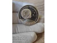 Monedă (plachetă) "Prima legătură intercontinentală"