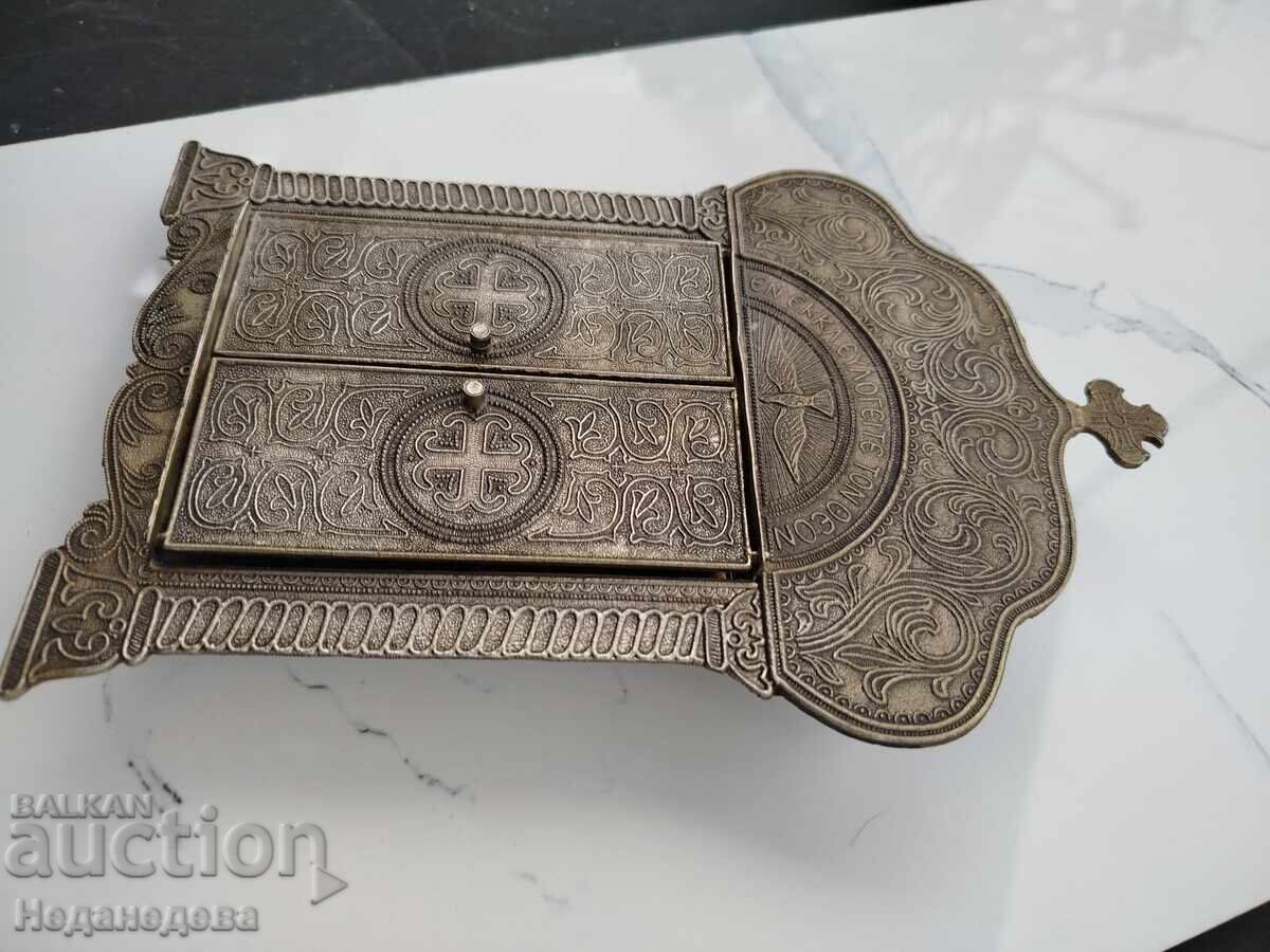 Icon, Large desk, triptych, panagia - 5