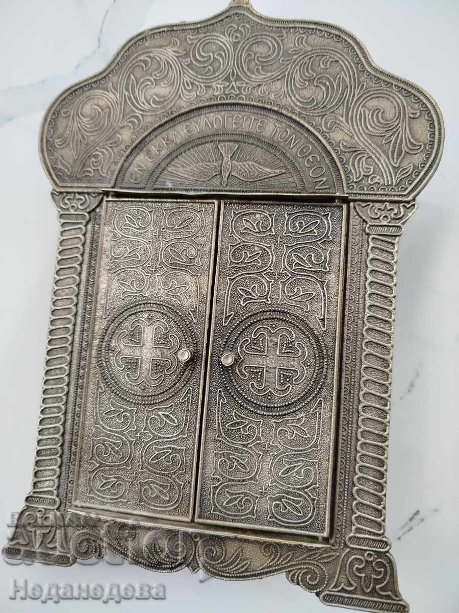 Icon, Large desk, triptych, panagia - 6