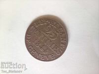 25 Centimes 1844 Switzerland Very Rare