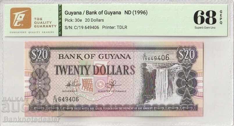 Guyana 20 Dolari 1996 Pick 30e Ref 9406 Unc
