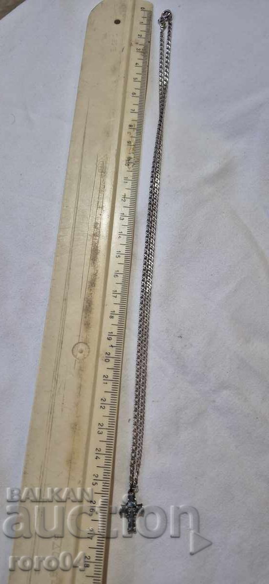 SILVER CROSS WITH CHAIN - 6