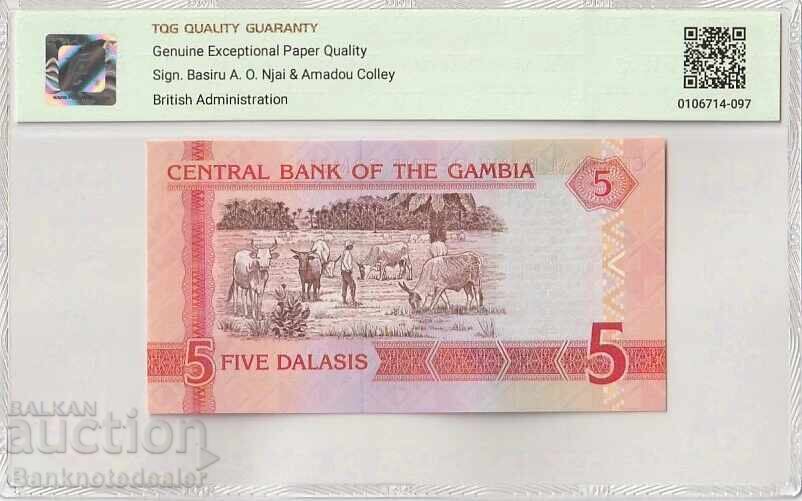 Gambia 5 Dalasis 2013 Pick 25c 67 EPQ Superb Gem Uncirculated Ref 9538 with price 95.00 BGN | € 48.57