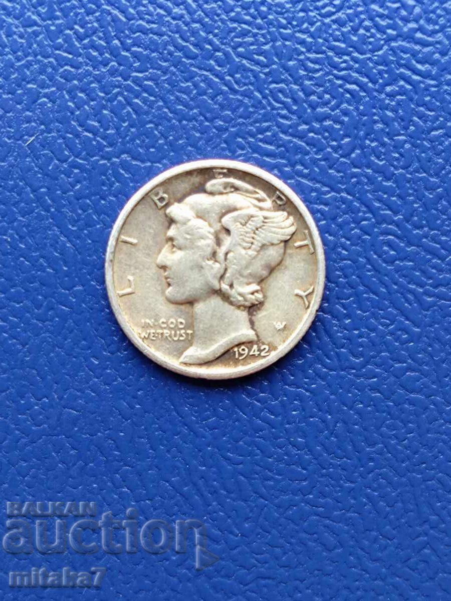 1 dime 1942, SUA
