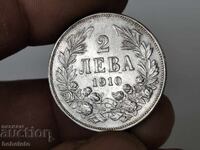 BZTs Silver Coin 2 Leva 1910