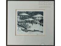 Πίνακας, γραφικά, "Χειμώνας στη Ροδόπη", ζωγρ. Ρ. Κουρτλάκοφ