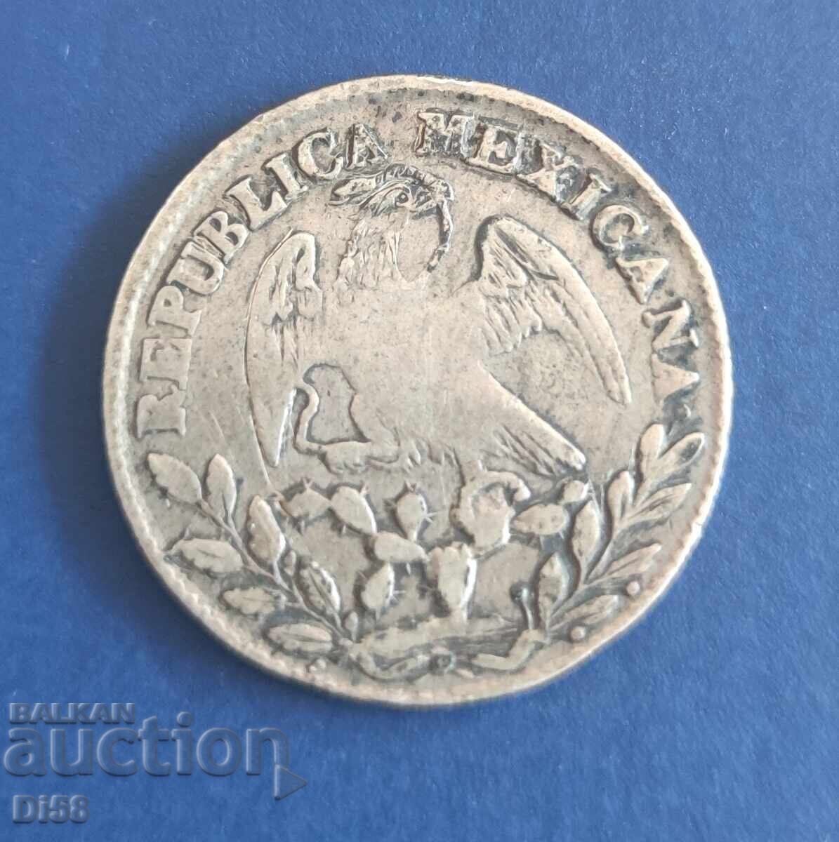 Сребърна Монета Мексико 2 Реала 1853 г БЗЦ с цена 44.00 лв. | € 22.50