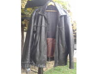 Leather jacket, large size