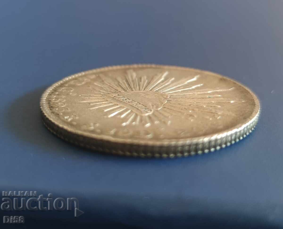 Livrarea Monedă Rară de Argint Mexic 8 Reales 1893 BZC